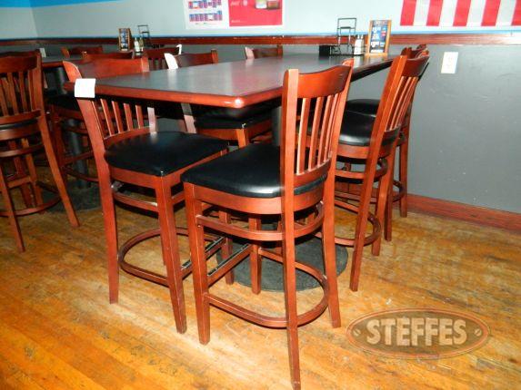 High top table with (6) high top padded stools_2.jpg